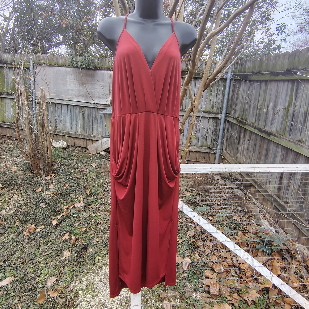 BCBGeneration Deep Red Maxi Dress